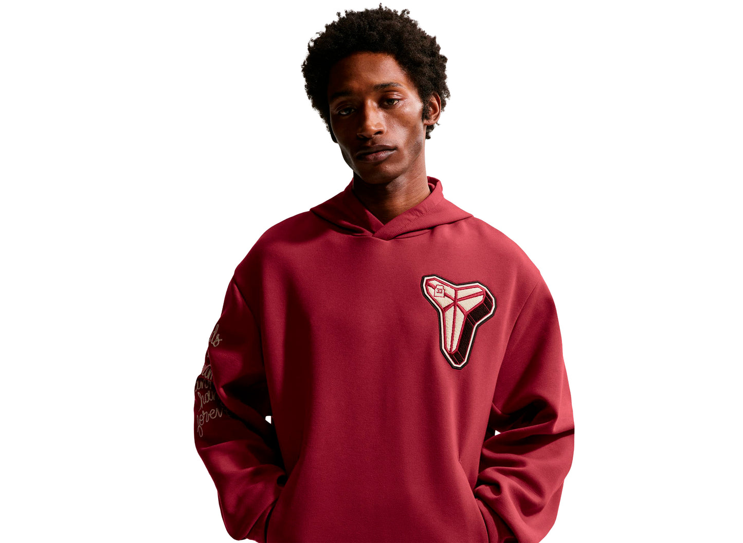 Nike Kobe Dri-FIT Fleece Pullover Basketball-Hoodie in Team Red