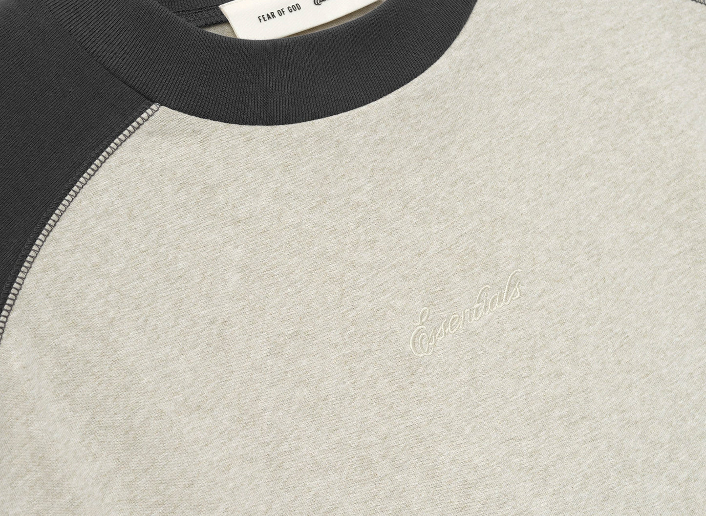 Fear of God Essentials Signature Baseball Tee 'Heather Stone / Iron Grey'