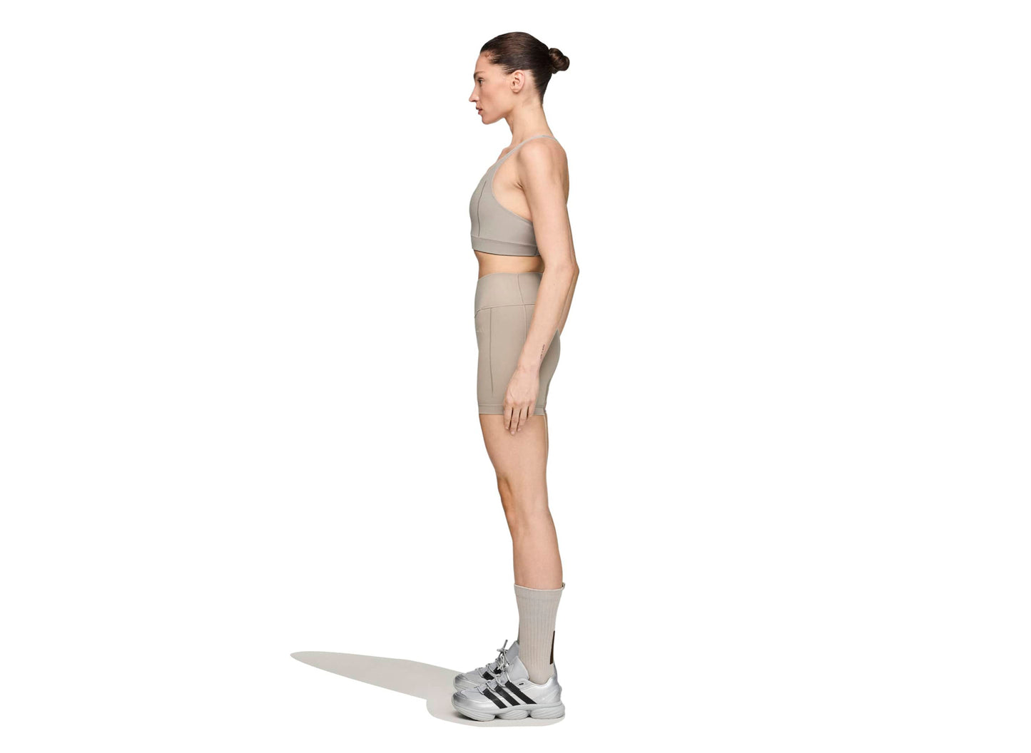 Women's Adidas x Entire Studios OPT 4IN Shorts in Putty Beige