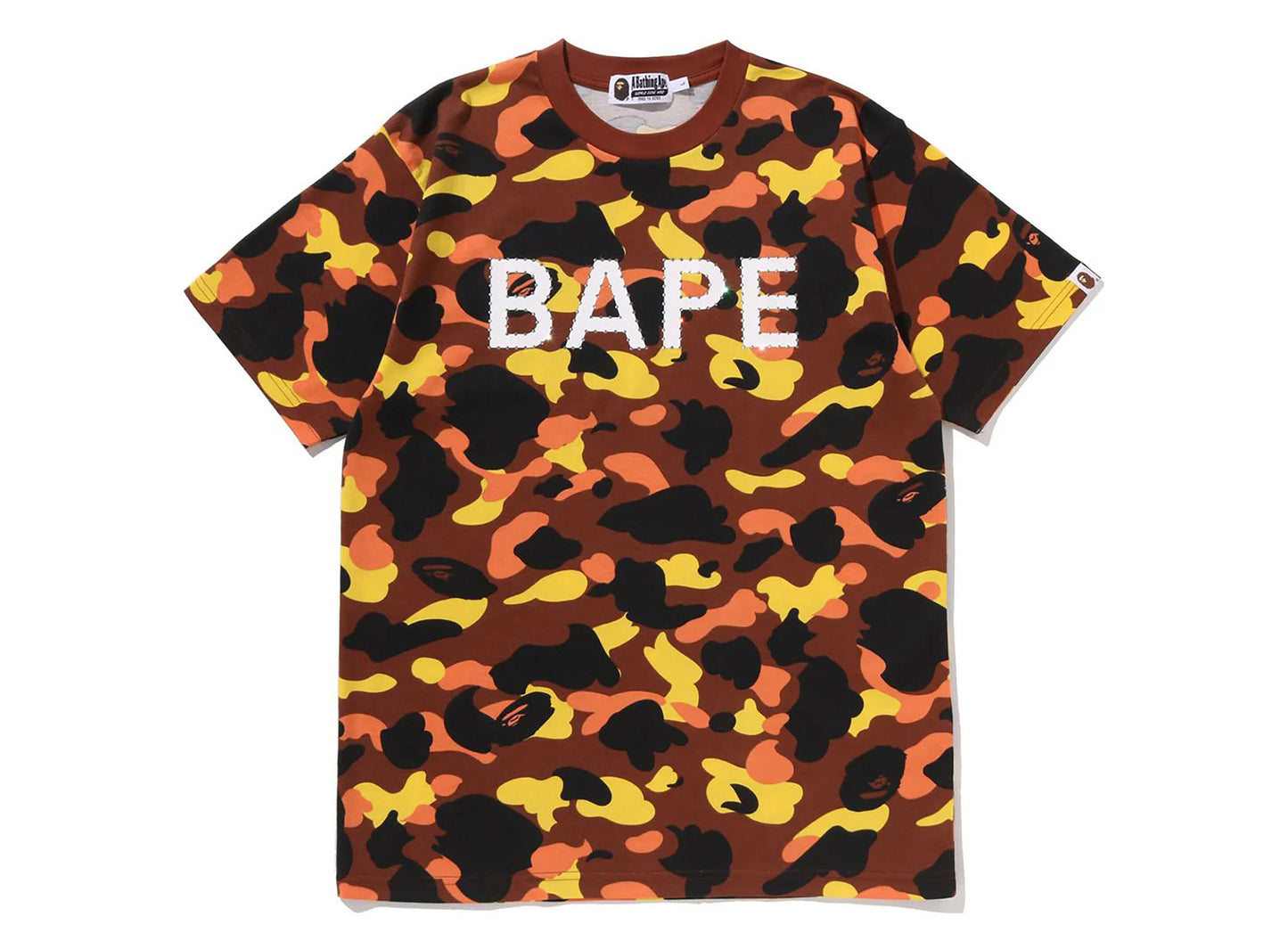 A Bathing Ape 1st Camo BAPE Rhinestone T-Shirt in Orange