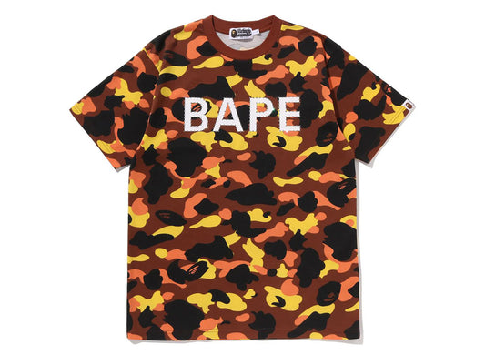 A Bathing Ape 1st Camo BAPE Rhinestone T-Shirt in Orange