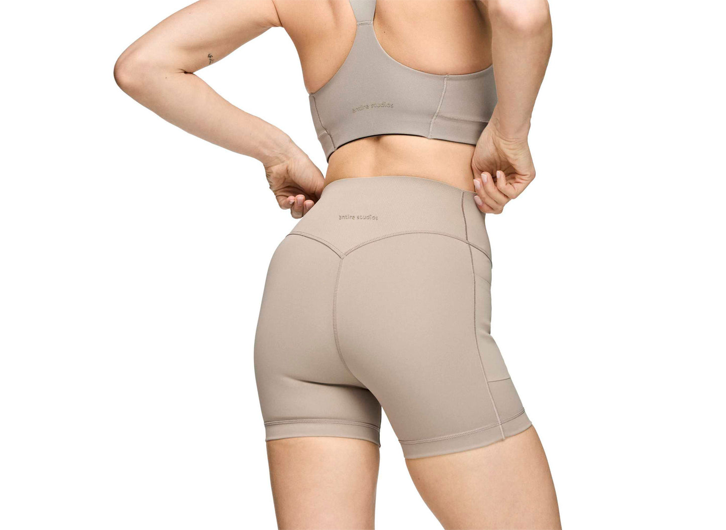 Women's Adidas x Entire Studios OPT 4IN Shorts in Putty Beige