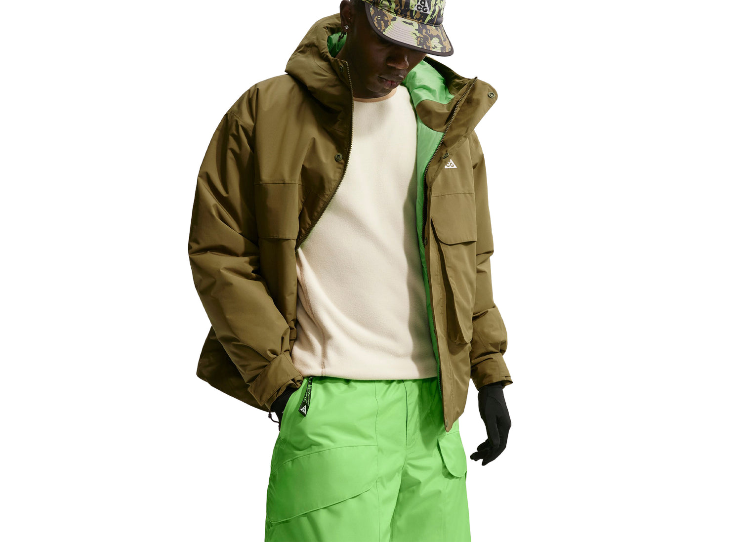 Nike ACG "Skull Peak" Storm-FIT Dolomite Pants in Mean Green — view 5