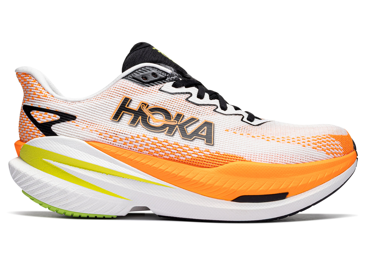 Hoka Mach X 3 „White / Neon Tangerine“