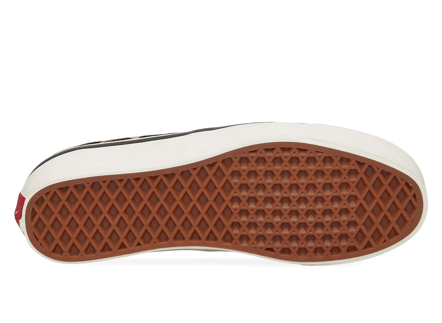 Vans LX Authentic 44 Pony Hair in Marshmallow / Leopard Orange — view 4