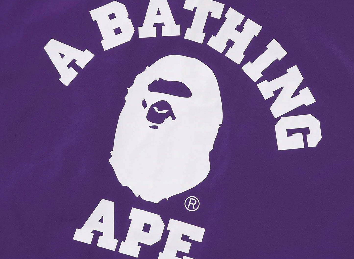 A Bathing Ape College Coach Jacket in Lila