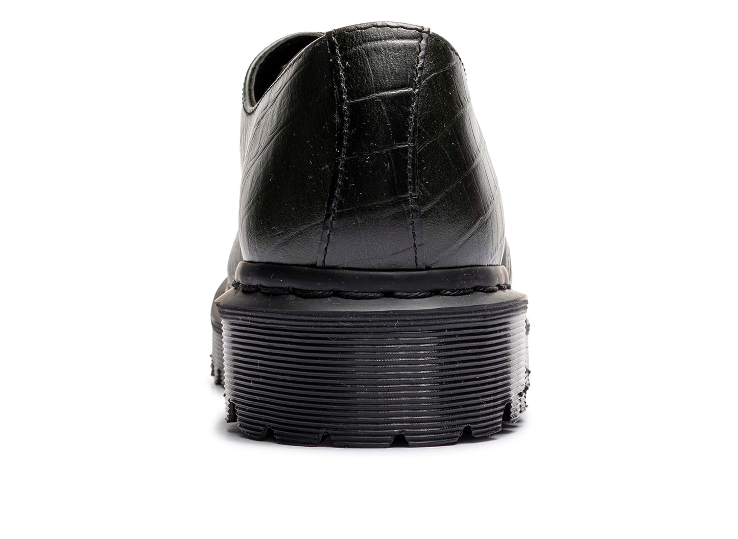 Dr. Martens Crocodile 1461 Bex Steel Toe Leather Shoes in Forest Green