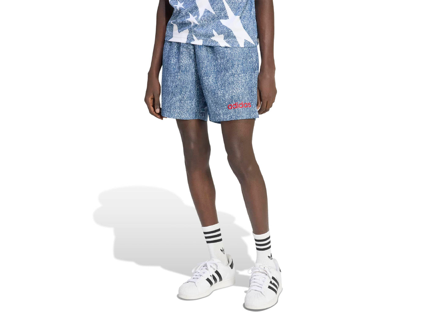 Adidas Denim-Grafik-Shorts