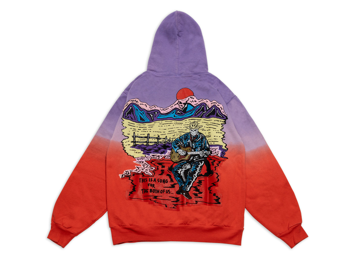 Warren Lotas The Singer Hoodie im Farbverlauf Purple Red