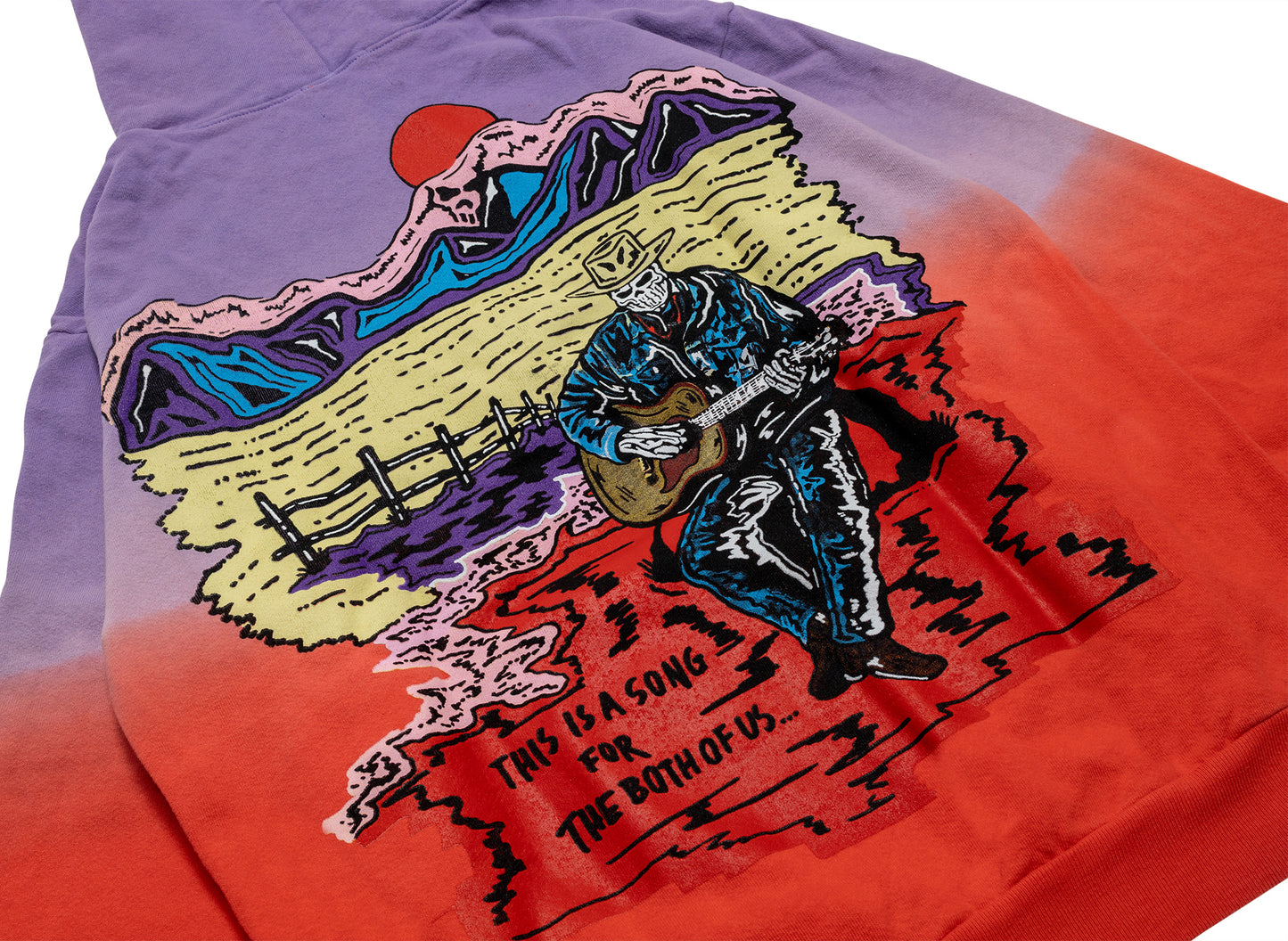 Warren Lotas The Singer Hoodie im Farbverlauf Purple Red