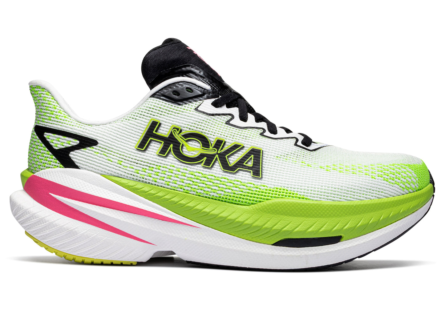 Hoka Mach X 3 para mujer 'White / Neon Lime'