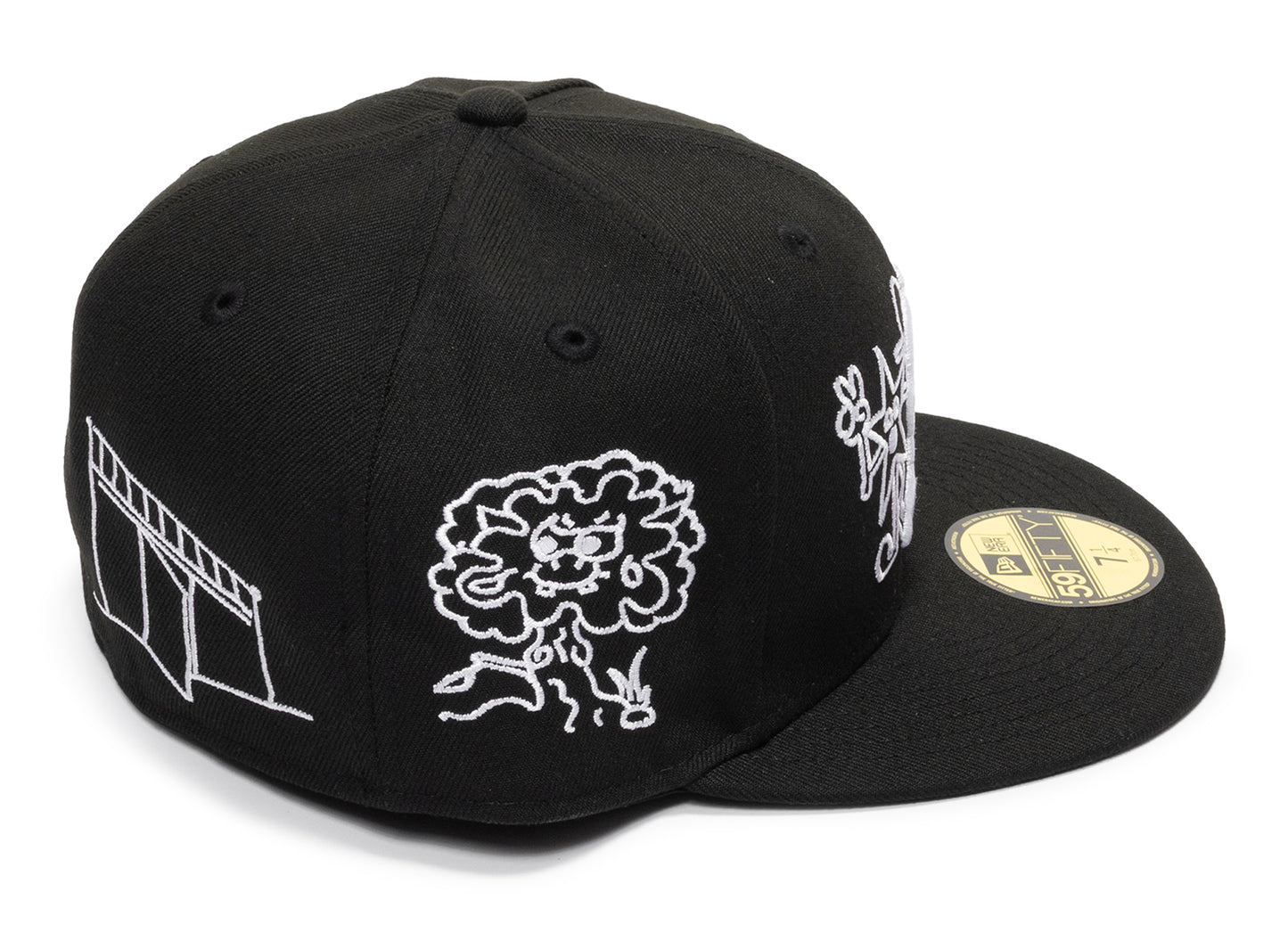Gorra ajustada New Era Mora 59Fifty en negro y melocotón