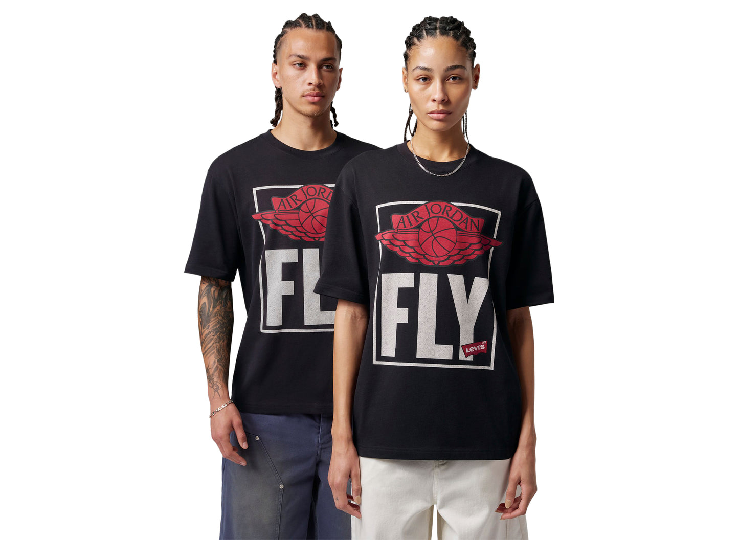 Camiseta de manga corta Jordan x Levi's en negro