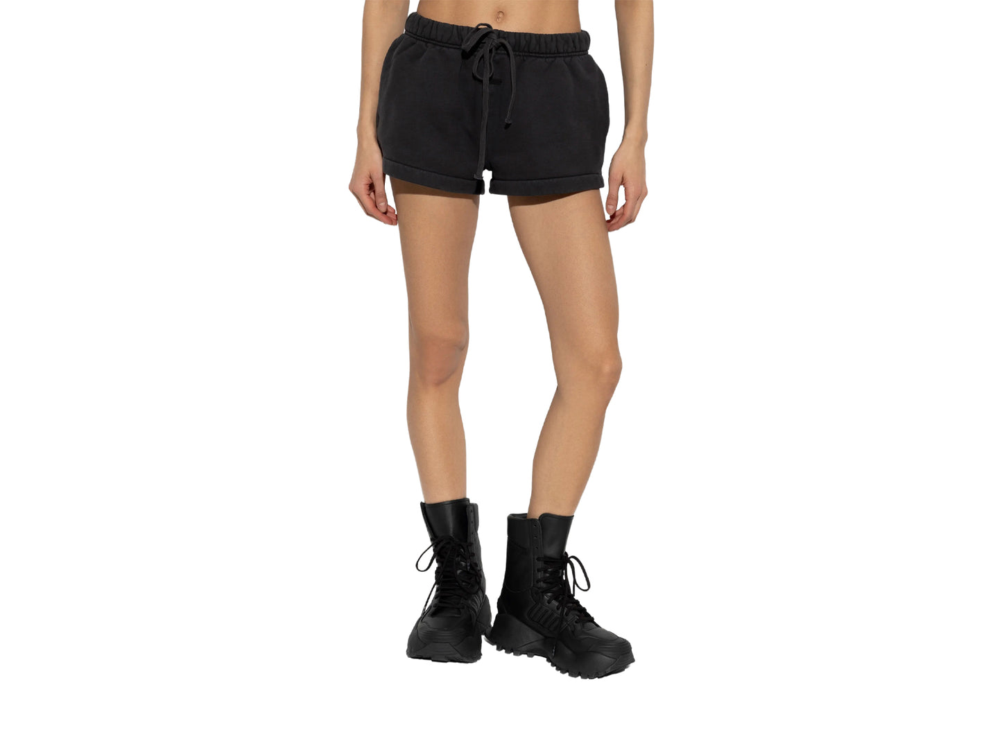 Women's Fear of God Essentials Signature Running Shorts 'Faded Black'