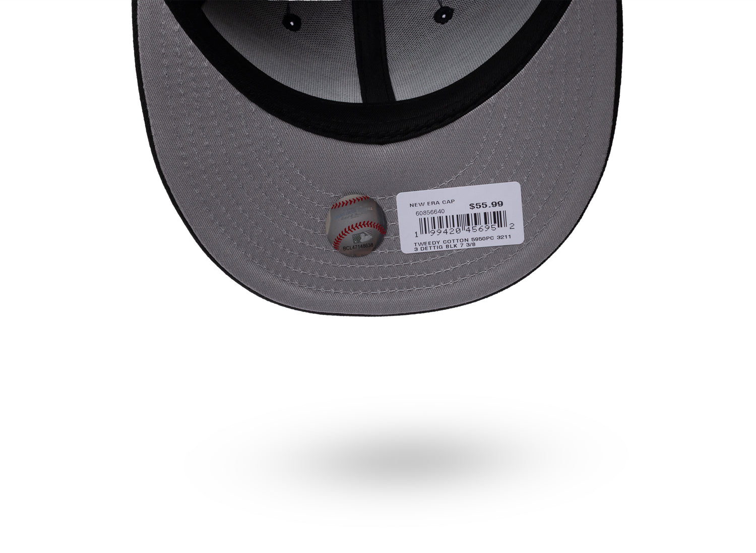New Era Tweedy Cotton 59Fifty PC Los Angeles Dodgers Fitted Hat in Black — view 4