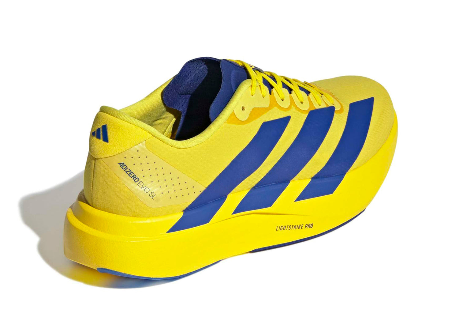 Adidas Adizero EVO SL Woven in Yellow / Team Royal Blue — view 2