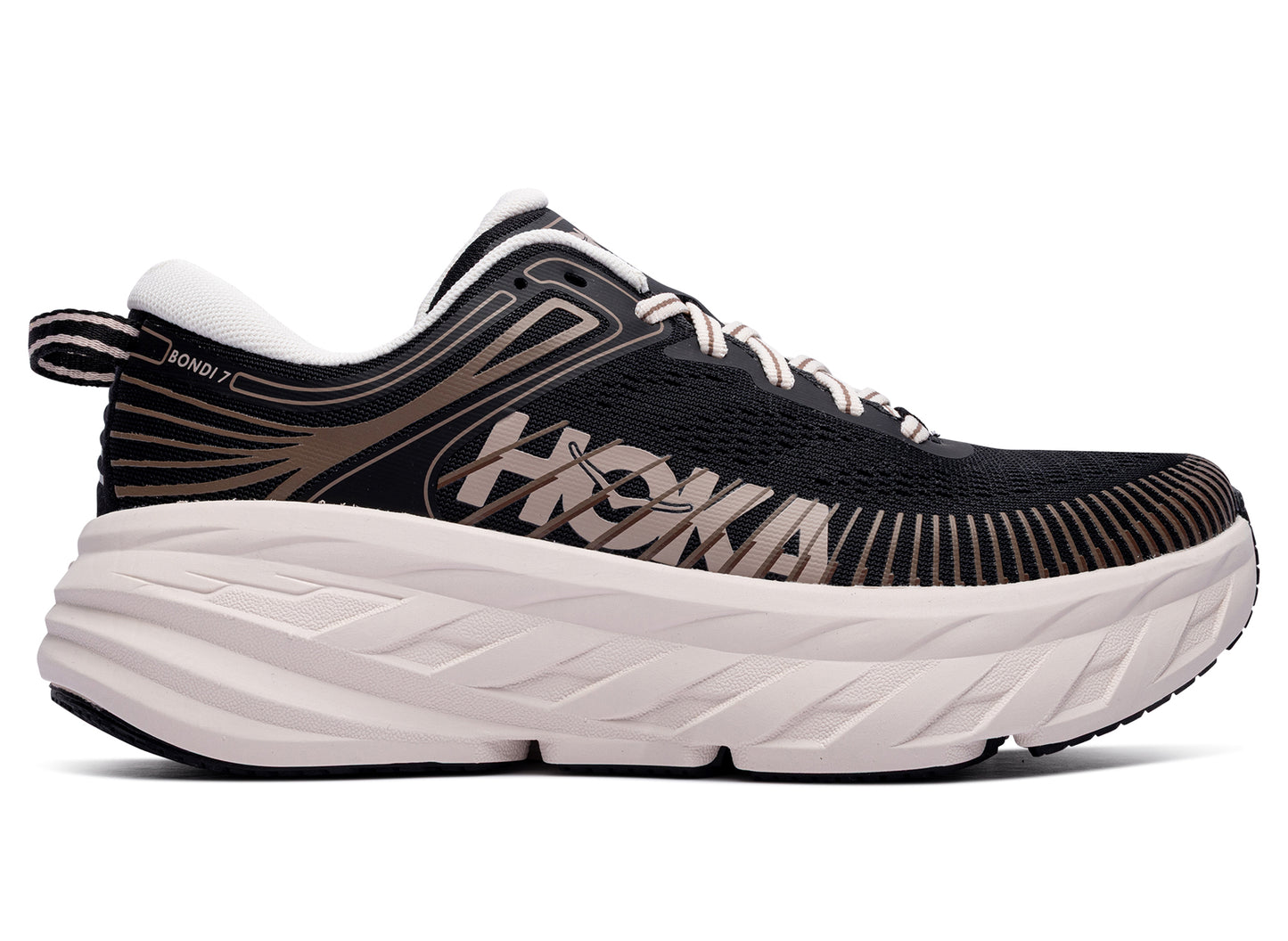 Damen Hoka Bondi 7 'Black / Rose Cream'