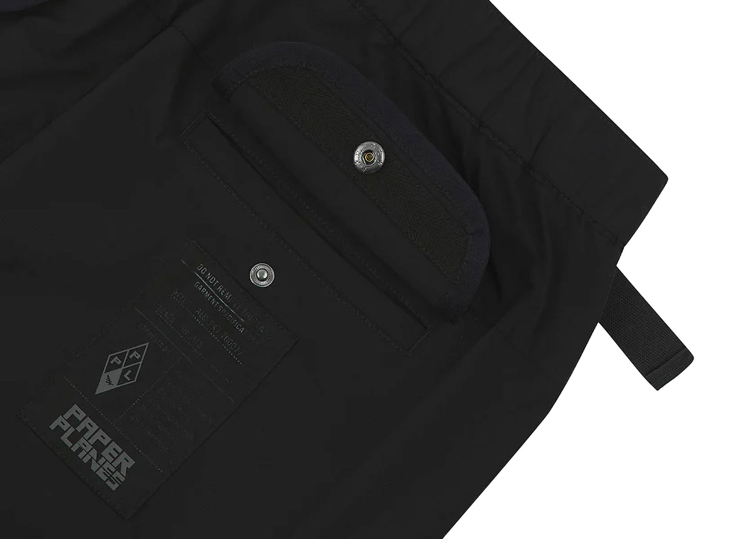 Paper Planes Alice Pack Ripstop Cargo Short in Black