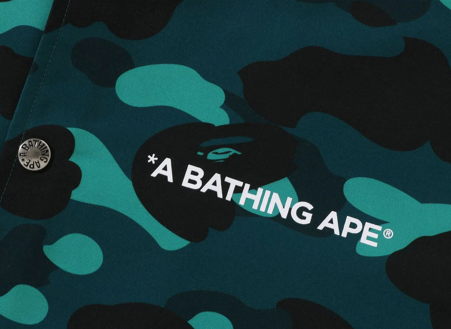 A Bathing Ape Color Camo Coach Jacket in Green