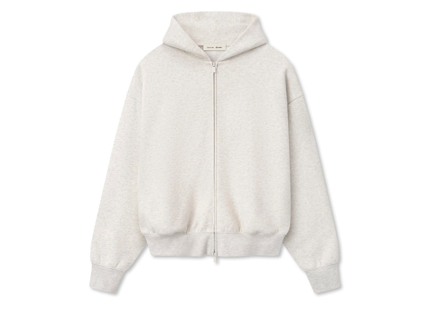 Fear of God Essentials Signature Classic Full Zip Hoodie „Oatmeal Heather“