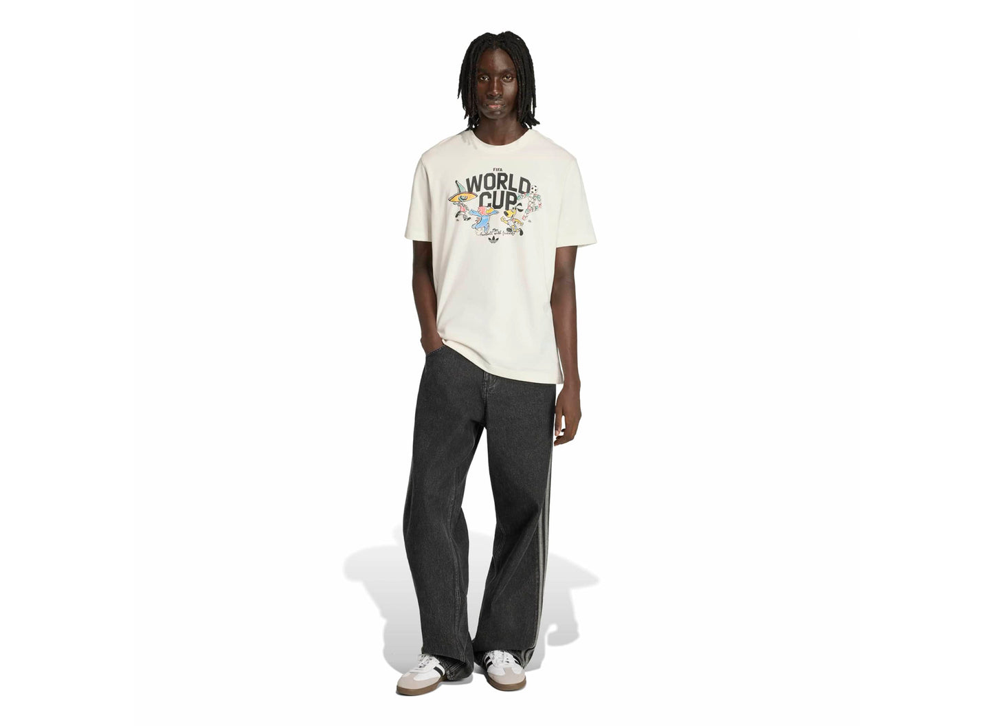 Adidas FIFA Fussball-Weltmeisterschaft 26 Maskottchen-T-Shirt ganz in Cloud White