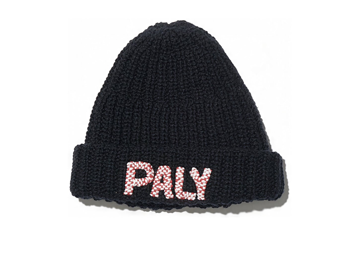 Paly Hollywood hand knitted beanie black — front