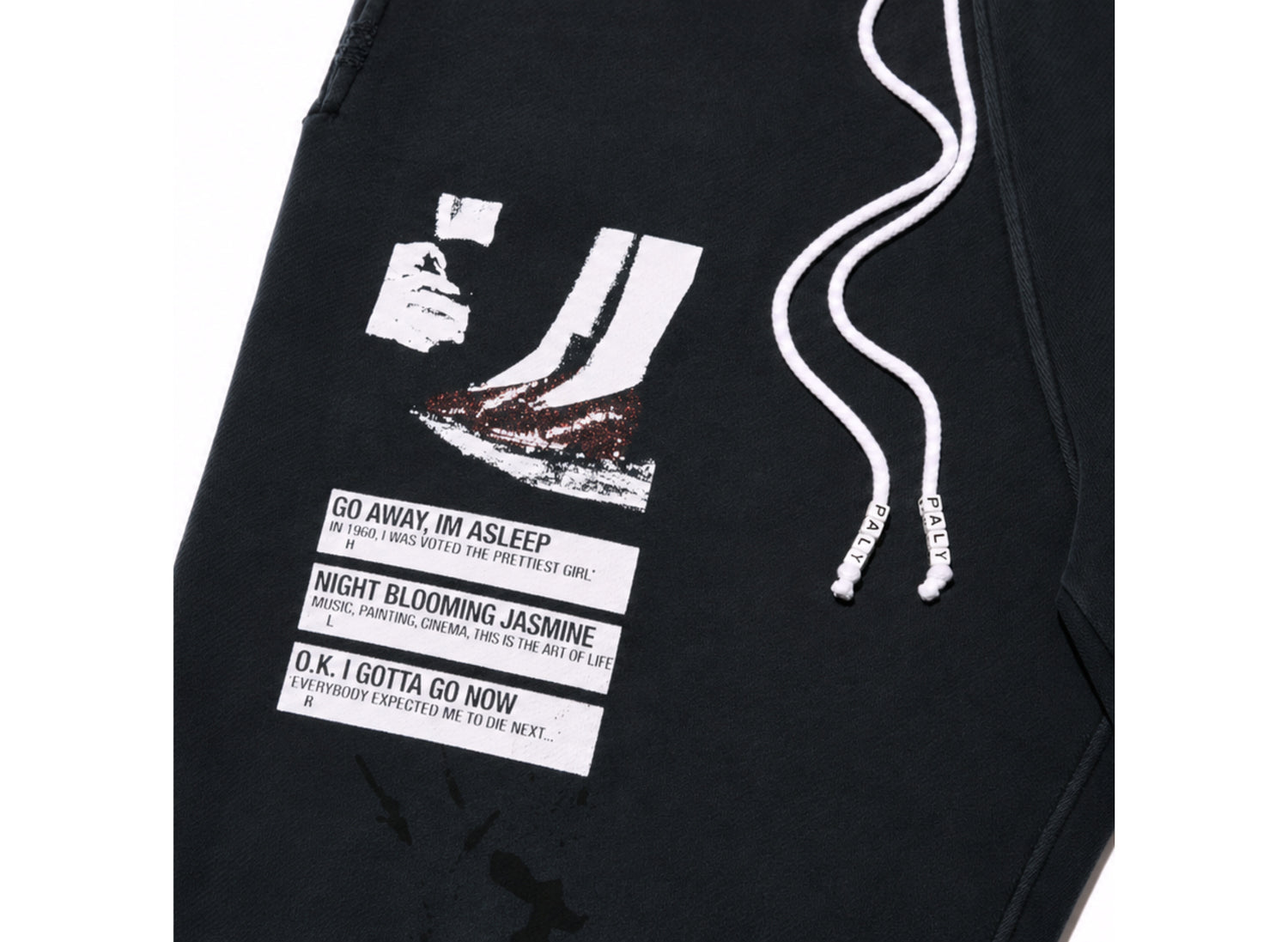 Paly Hollywood maintenance sweatpant vintage black — detail 01