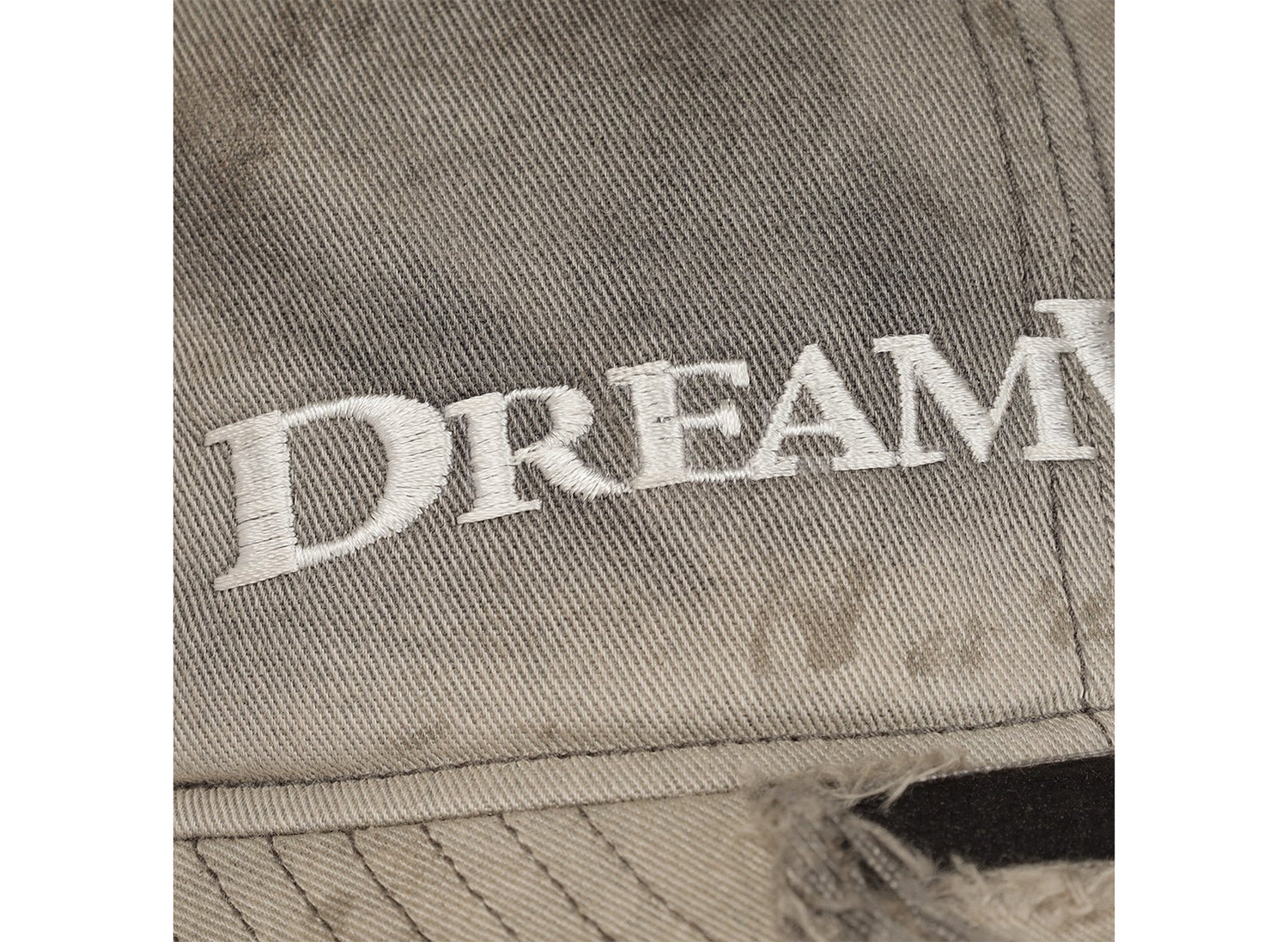 Saint Michael Saint cap in Charcoal — embroidery detail