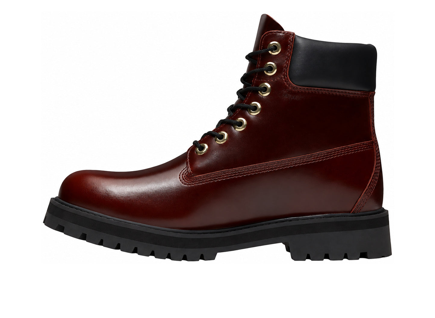 Timberland TB0A29U2EIW1 burgundy boot — left side view