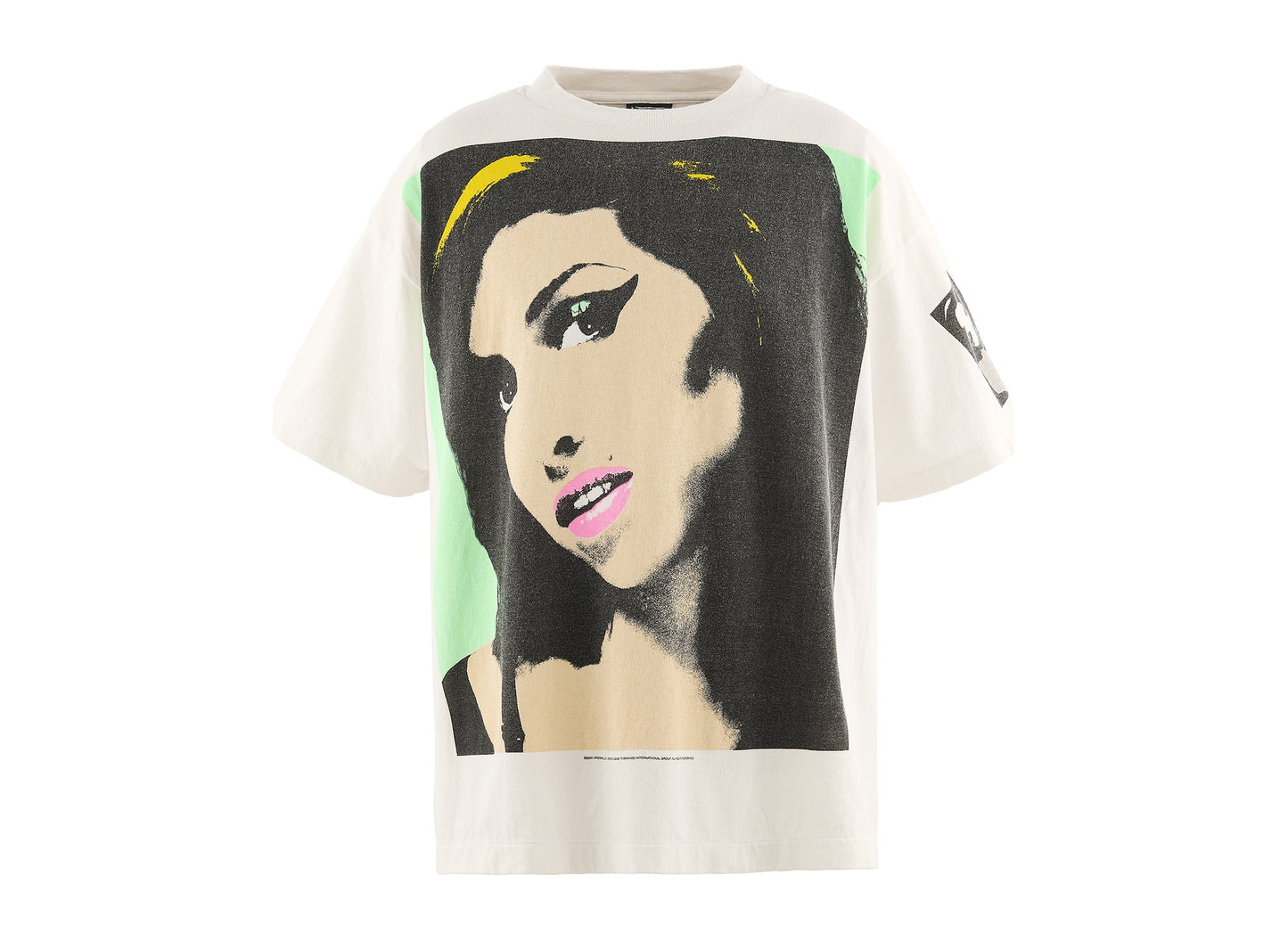 Saint Michael Back to Black SS T-Shirt in White, men's white t-shirt