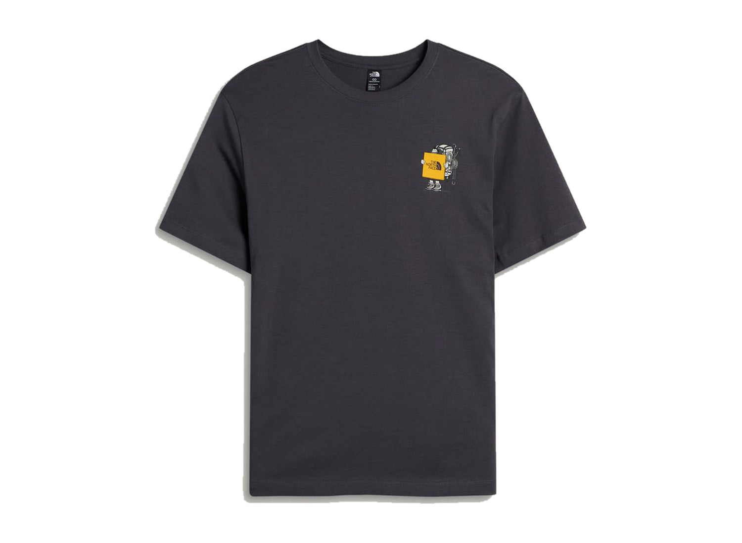 The North Face Gear Up Get Out Relaxed Tee - Graphic in Anthracite Gray, front view