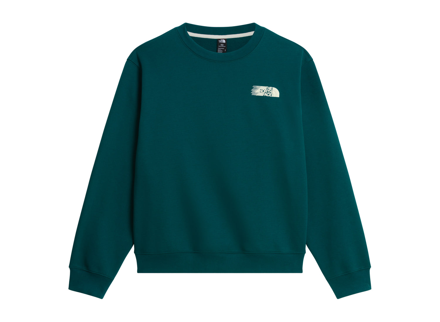 The North Face Retro Trail Relaxed Crew - Graphic in Pacific Teal, front view