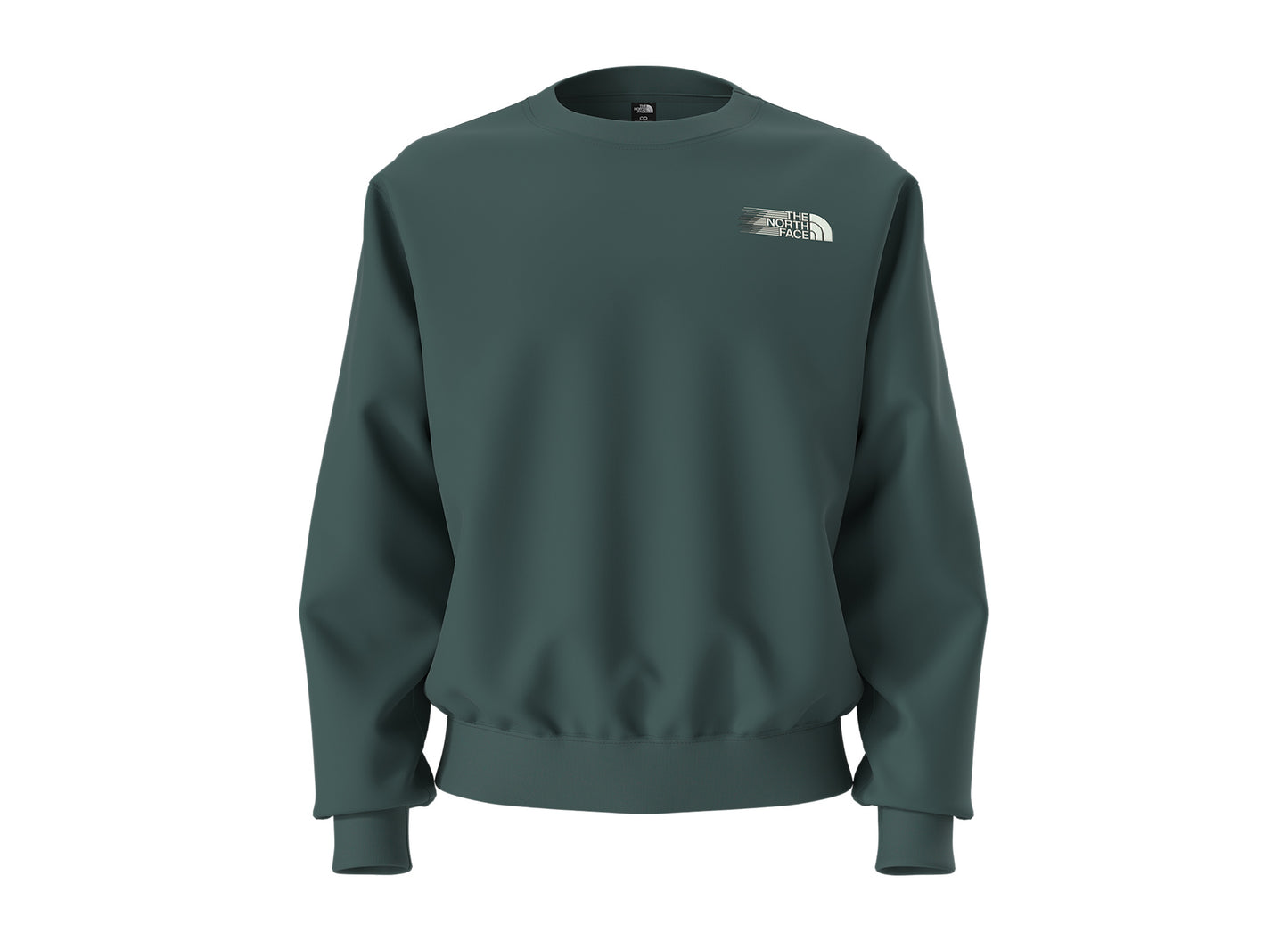 The North Face Retro Trail Relaxed Crew - Graphic in Pacific Teal, front product view