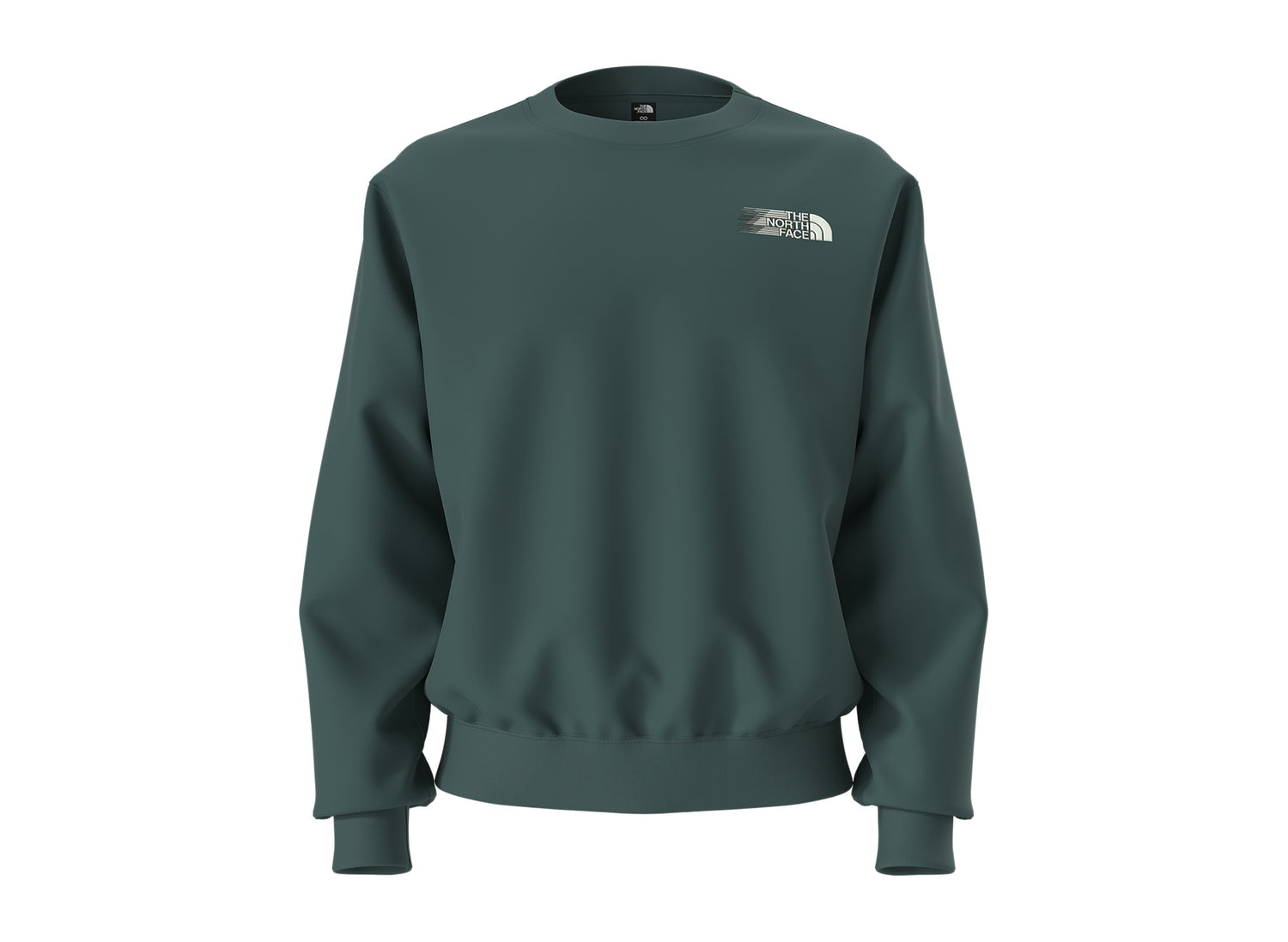 The North Face Retro Trail Relaxed Crew - Graphic in Pacific Teal, front product view
