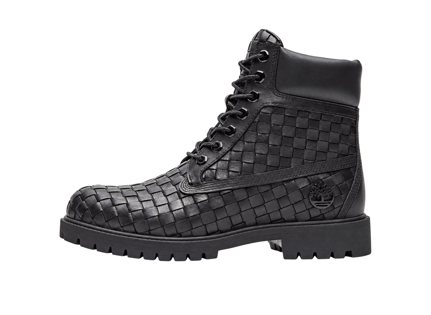 Timberland Premium 6-Inch Woven Boot in Black – opposite side view