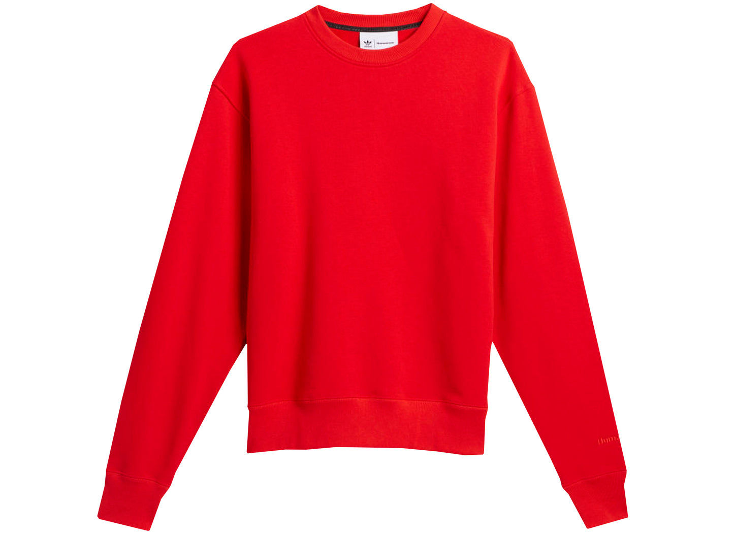 Sudadera con cuello redondo adidas Pharrell Williams Basics en rojo vivo