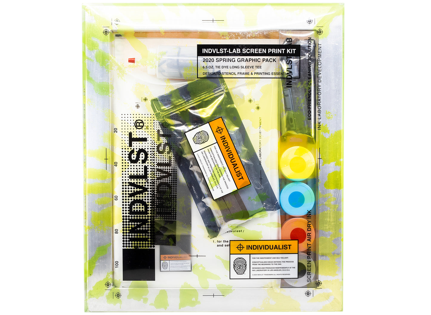 Kit de camiseta de manga larga INDVLST Double Helix con estampado, en blanco