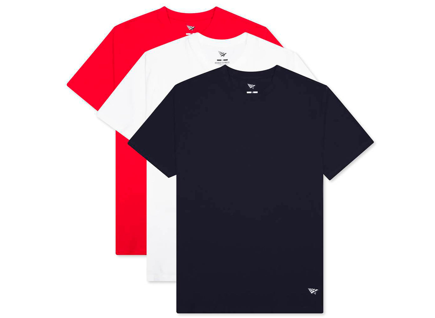 Camisetas Paper Planes Essentials multicolores, paquete de 3