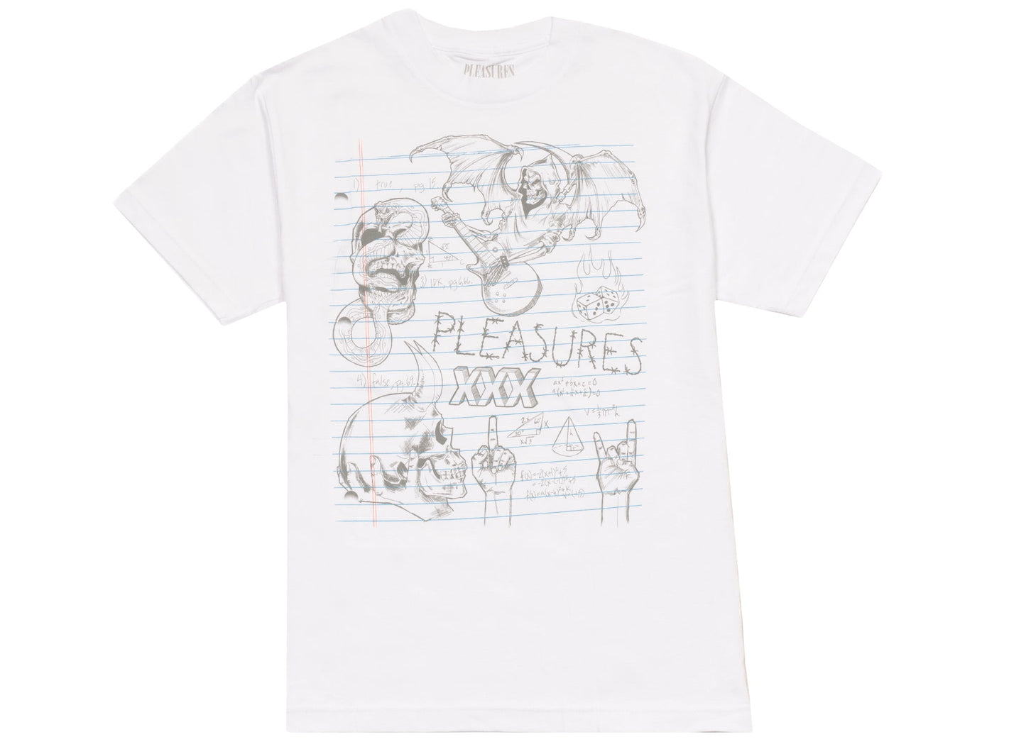 Pleasures Homework Tee en Blanco