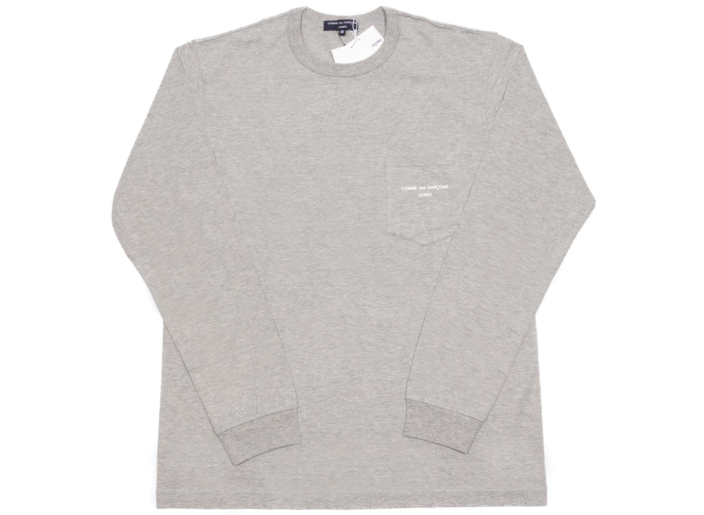 Comme des Garçons HOMME L/S Pocket Tee in Gray