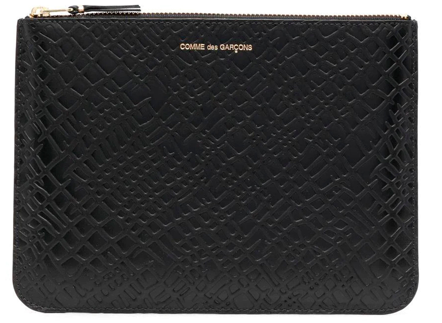 Comme des Garçon Embossed Roots Geldbörse in Schwarz