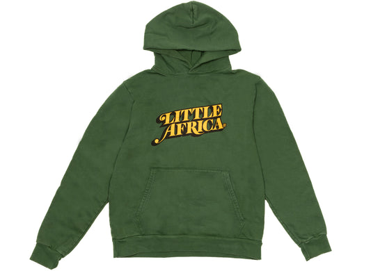 Sudadera con Capucha con Logo de la Marca Little Africa en Verde