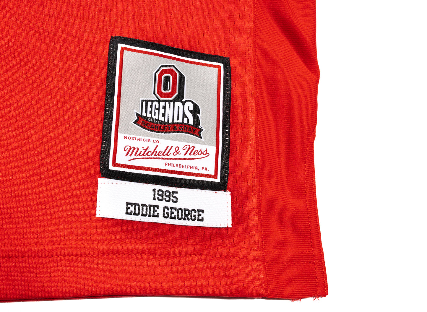 Camiseta de fútbol Mitchell & Ness NCAA 1995 Eddie George Ohio State