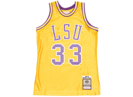 Mitchell & Ness NCAA LSU 1990 Shaquille O'Neal Home Trikot