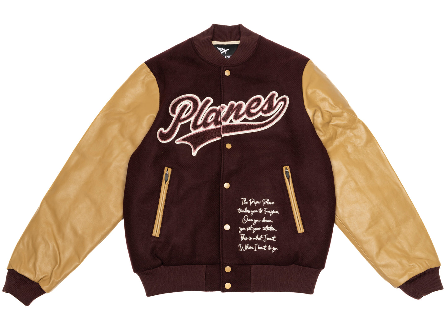 Chaqueta universitaria Paper Planes burdeos