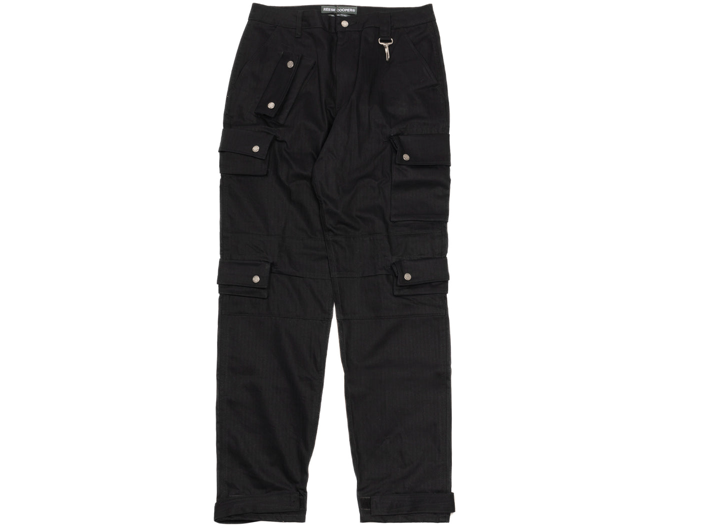 Pantalones cargo de espiga de algodón Reese Cooper en negro