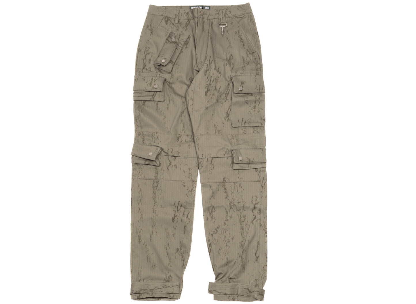 Reese Cooper Cargohose aus Baumwoll-Fischgrätgewebe in Salbei-Camo