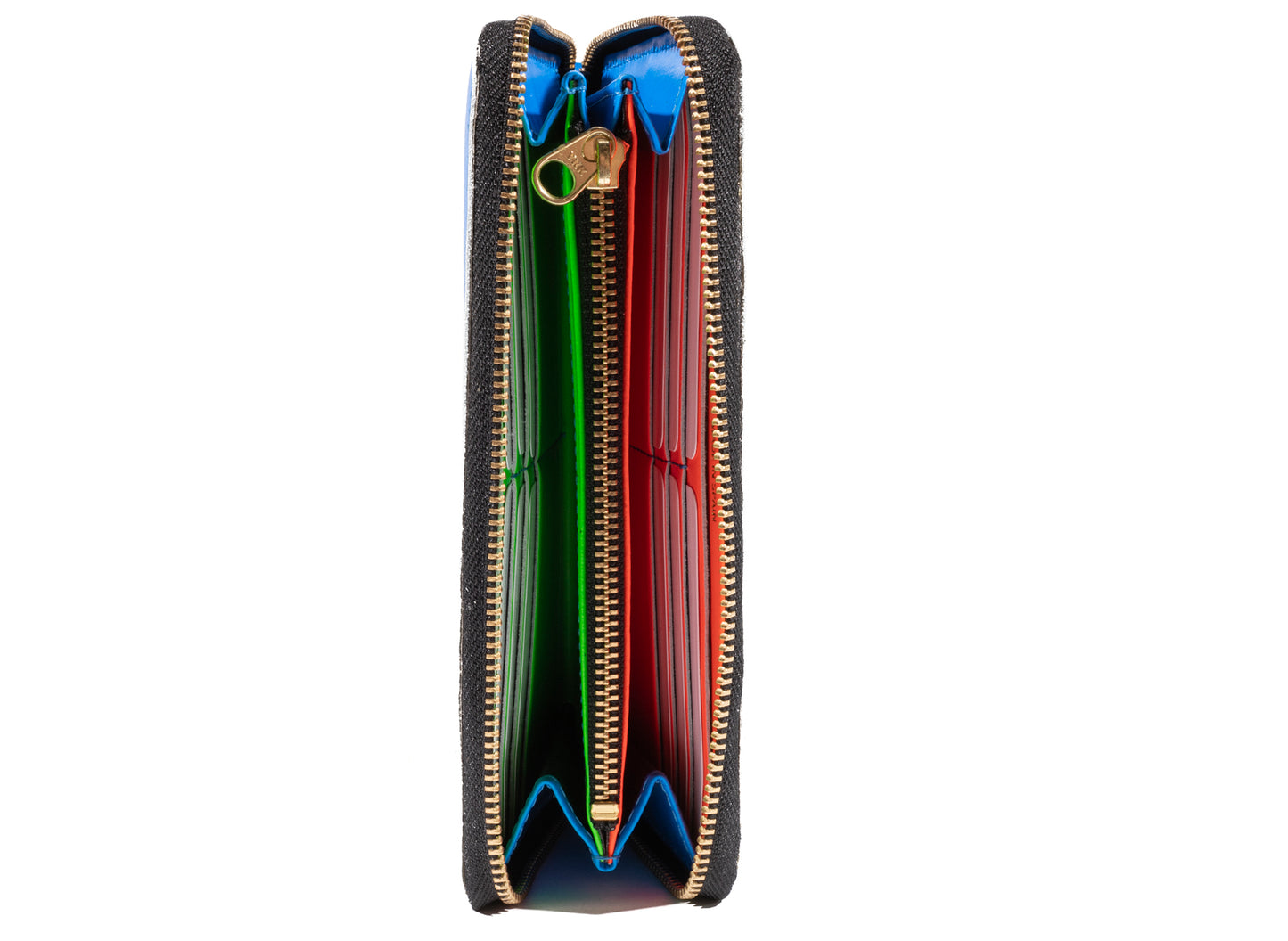 Comme des Garçon Super Fluo Wallet in Blau