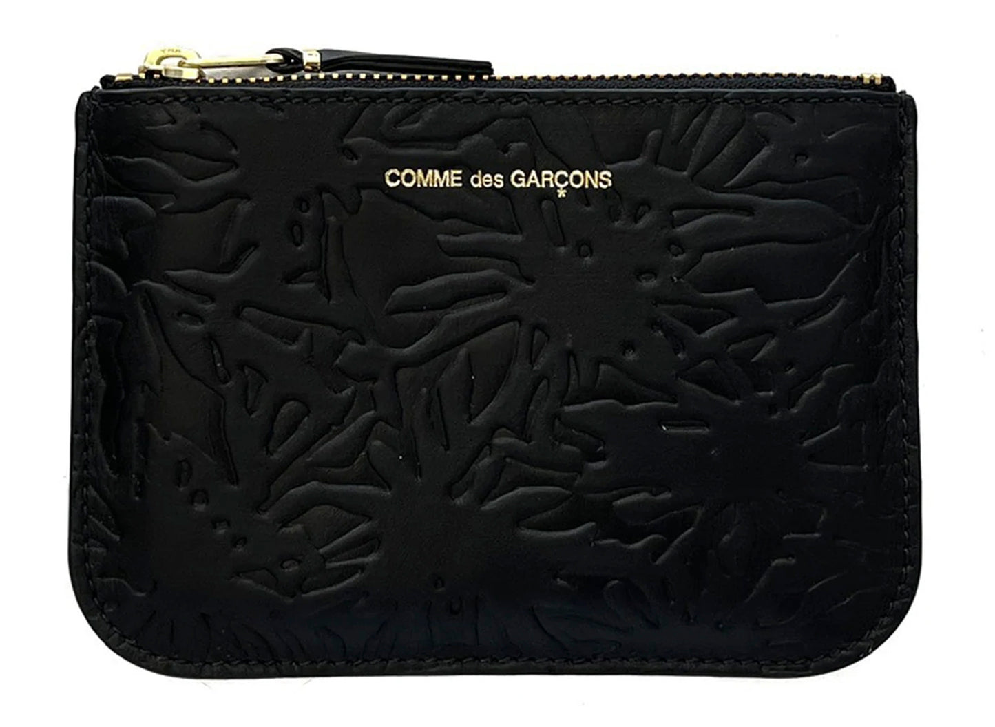 Comme des Garçons Embossed Forest Wallet in Schwarz