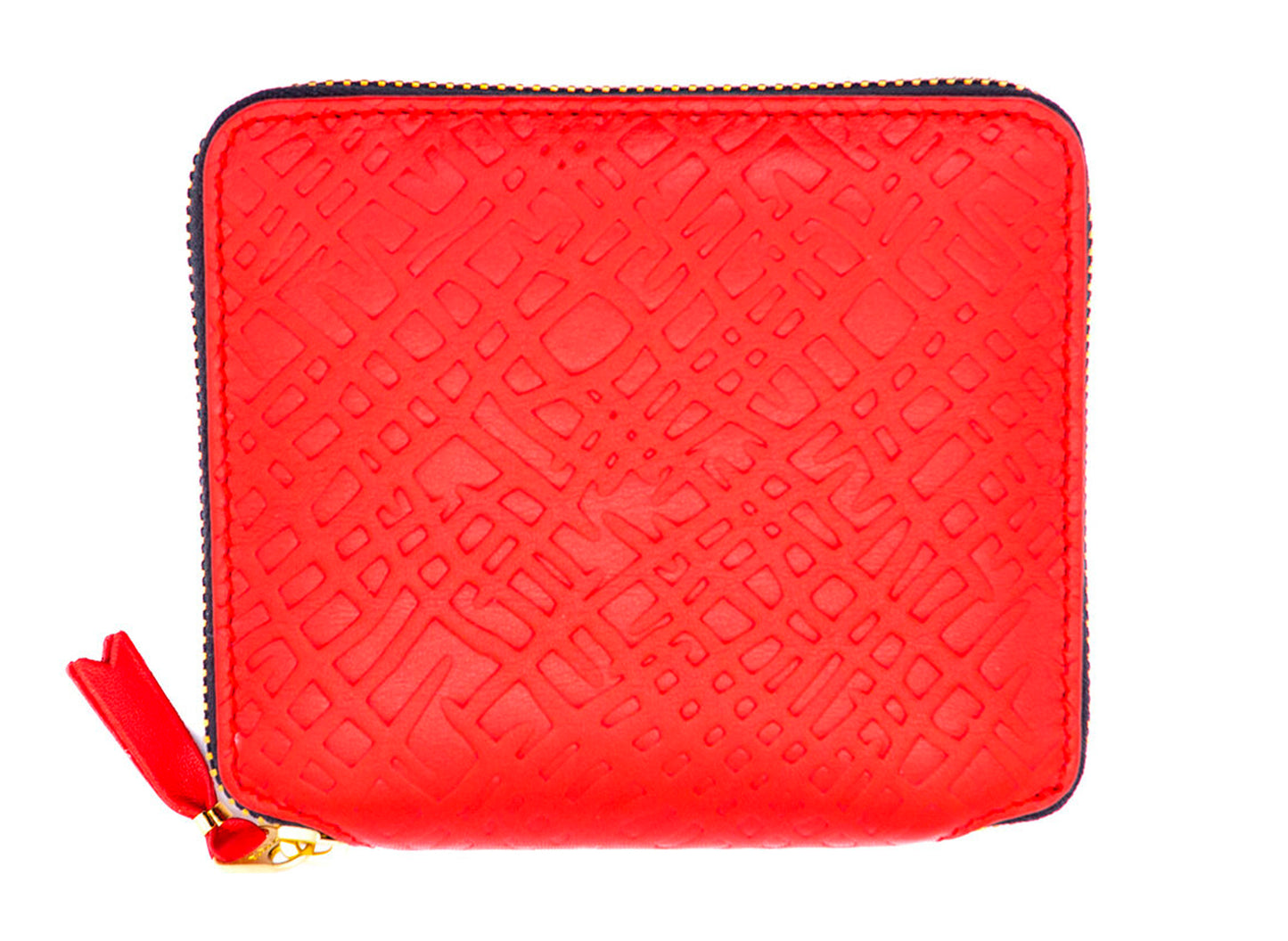Comme des Garçon Embossed Roots Geldbörse in Rot